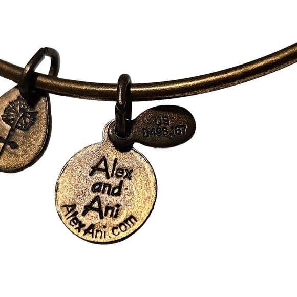 Alex And Ani Brass Charm Bangle Bracelet With Initial B Energy Technology Women - Picture 6 of 8